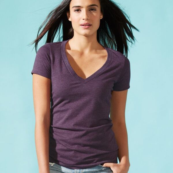 Women’s CVC Short Sleeve Deep-V Thumbnail